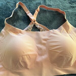 Hanes Seamless Tan Lace-Back Bra